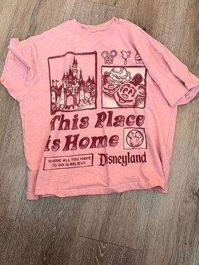 Disneyland “This Place Is Home” Pink Graphic Tee